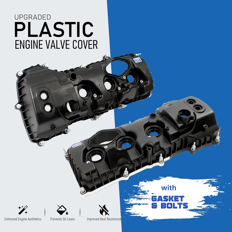 Cns Engine Valve Cover w/Gasket Left Side Compatible with Ford/Lincoln 3.5L (3496cc/213cid) DOHC V6 TURBO - Image 3